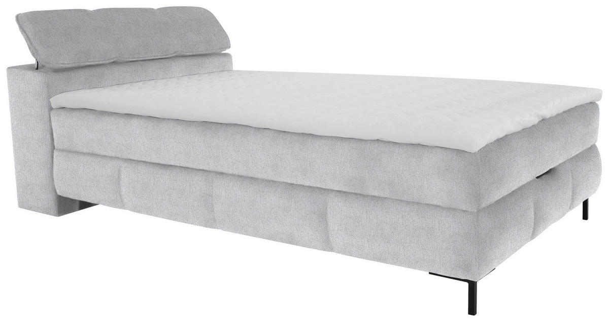 BOXBETT 120/200 cm  in Silberfarben  - Silberfarben/Schwarz, Konventionell, Holz/Holzwerkstoff (120/200cm) - Xora