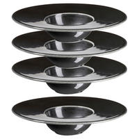TELLERSET Angry 4-teilig  - Schwarz, Trend, Keramik (19cm) - Mäser