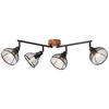 STRAHLER Avia   - Schwarz/Braun, Natur, Holz/Metall (22/70/12cm) - Brilliant