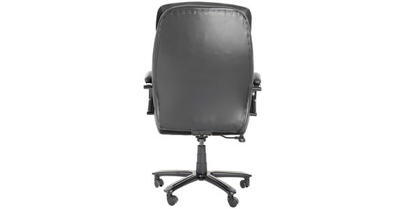 CHEFSESSEL Lederlook Schwarz - Schwarz, KONVENTIONELL, Kunststoff/Textil (72/113-121/72cm) - Cantus
