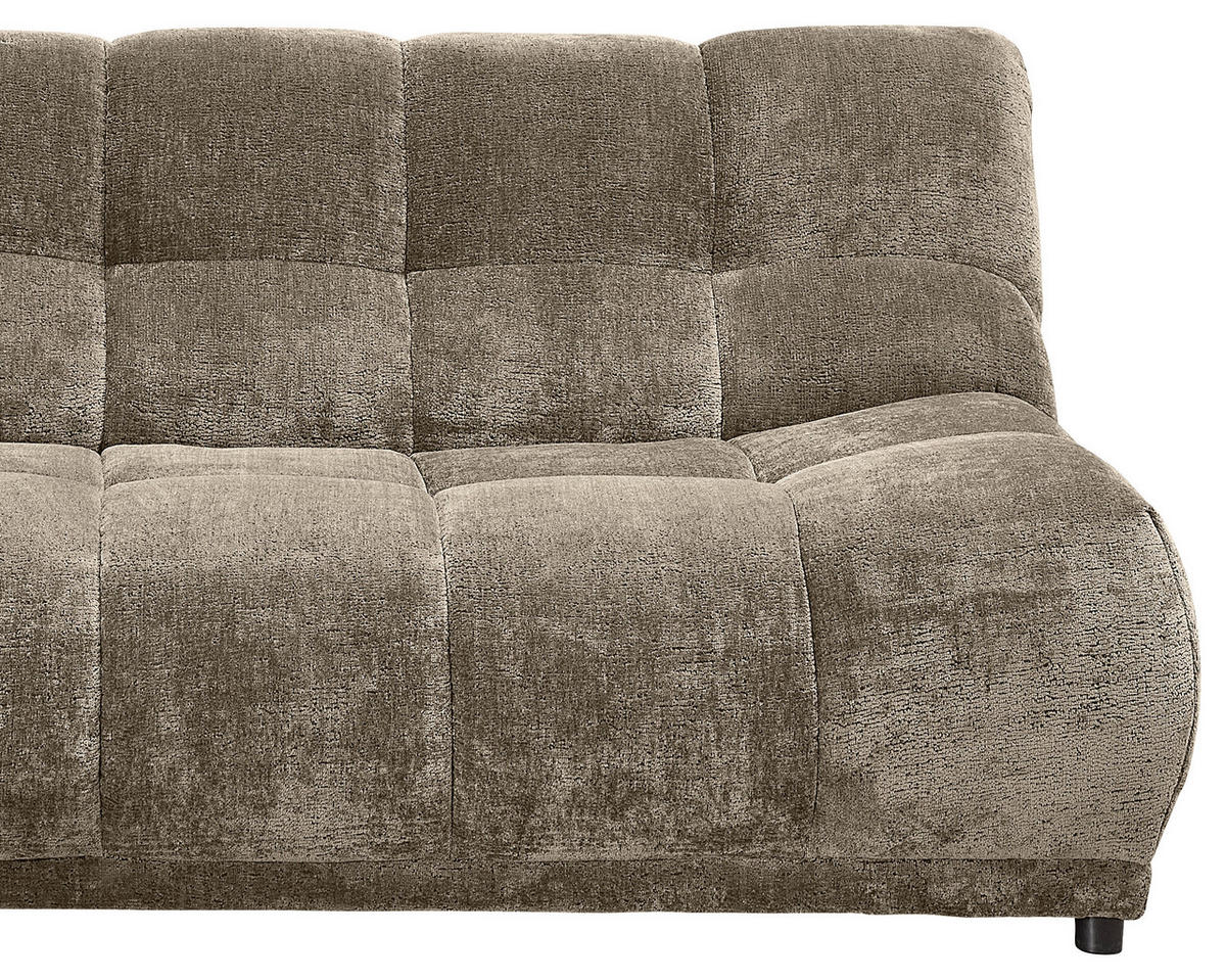 ECKSOFA Chenille Braun  - Schwarz/Braun, Modern, Kunststoff/Textil (250/284cm) - Livetastic