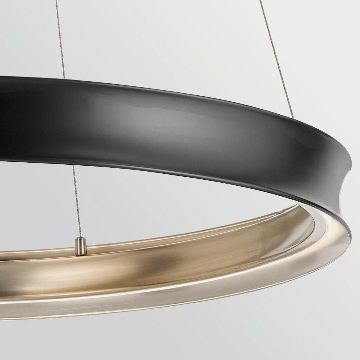 LED-HÄNGELEUCHTE Kichler 95/100,3 cm  - Champagner/Schwarz, Design, Metall (95/100,3cm) - Elstead Lighting