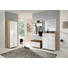 GARDEROBENBANK - Chromfarben/Eichefarben, Design, Glas/Holz (84/45/40cm) - Novel