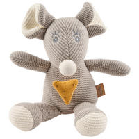 SPIELUHR  - Elfenbein/Silberfarben, Natur, Textil (15/18cm) - Avelia