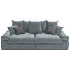 BIGSOFA Feincord Blaugrau, Anthrazit  - Anthrazit/Blaugrau, Design, Kunststoff/Textil (260/90/140cm) - Carryhome