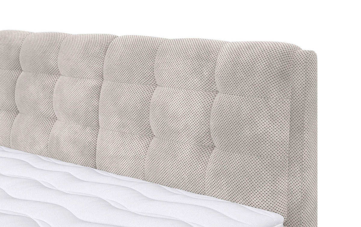BOXSPRING-ÁGY 160/200 cm  bézs  - bézs/antracit, Basics, faalapú anyag/textil (160/200cm) - Carryhome