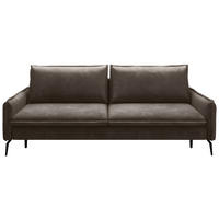 SCHLAFSOFA  mit Liegefunktion, Rücken echt Chenille Mokka  - Schwarz/Mokka, KONVENTIONELL, Textil/Metall (223/89/107cm) - Carryhome