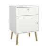 SÄNGBORD i vit, ekfärgad  - vit/ekfärgad, Design, trämaterial (50,2/72,1/39,1cm) - Best Price