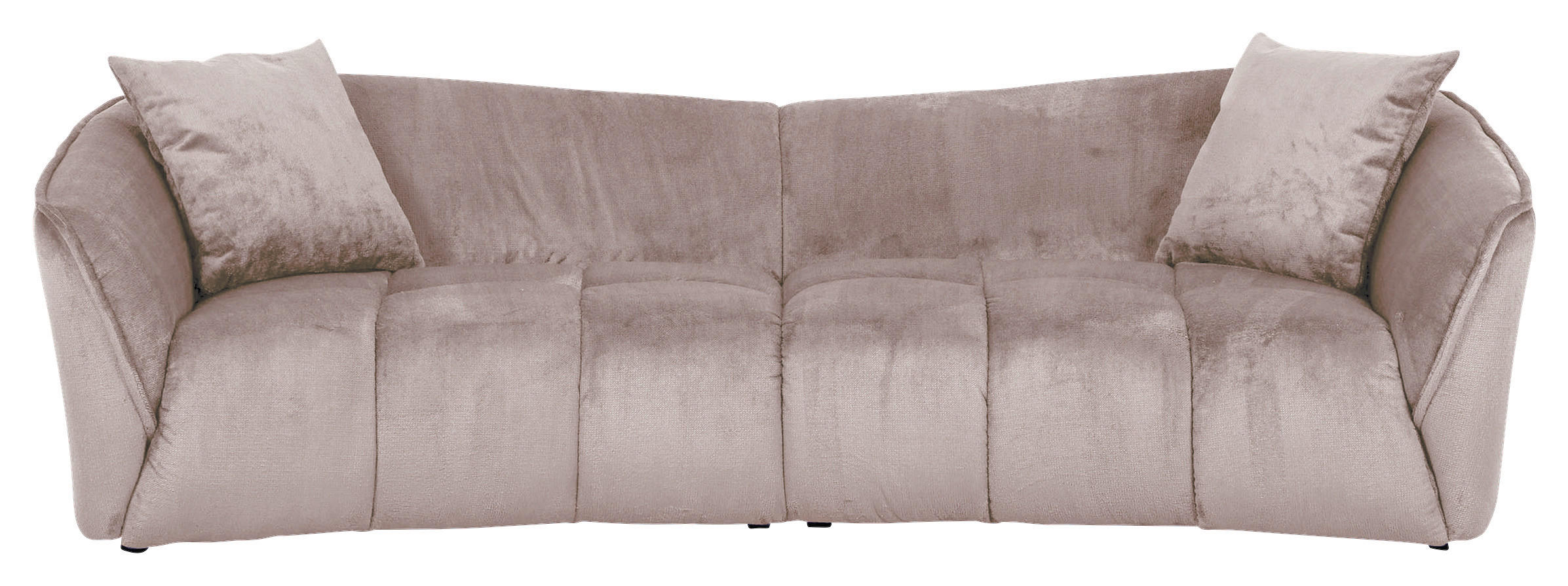 CANAPEA BIGSOFA textil bej  - bej/negru, Konventionell, plastic/textil (250/75/107cm) - Carryhome