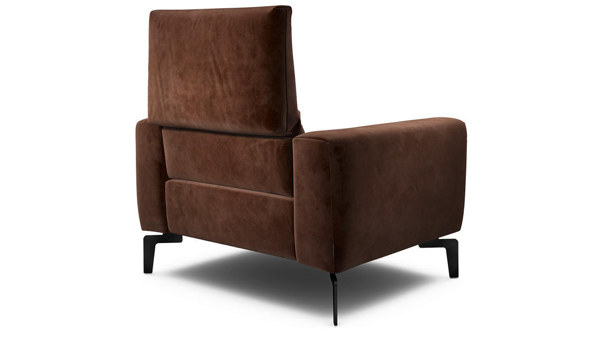 SESSEL Samt Braun    - Schwarz/Braun, Design, Textil/Metall (110/85/86-94cm) - SENSOO