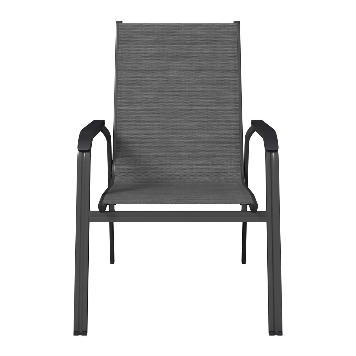 STAPELSTUHL Metall, Textil Anthrazit, Grau  - Anthrazit/Grau, Konventionell, Textil/Metall (65,5/99/69,5cm) - Kettler