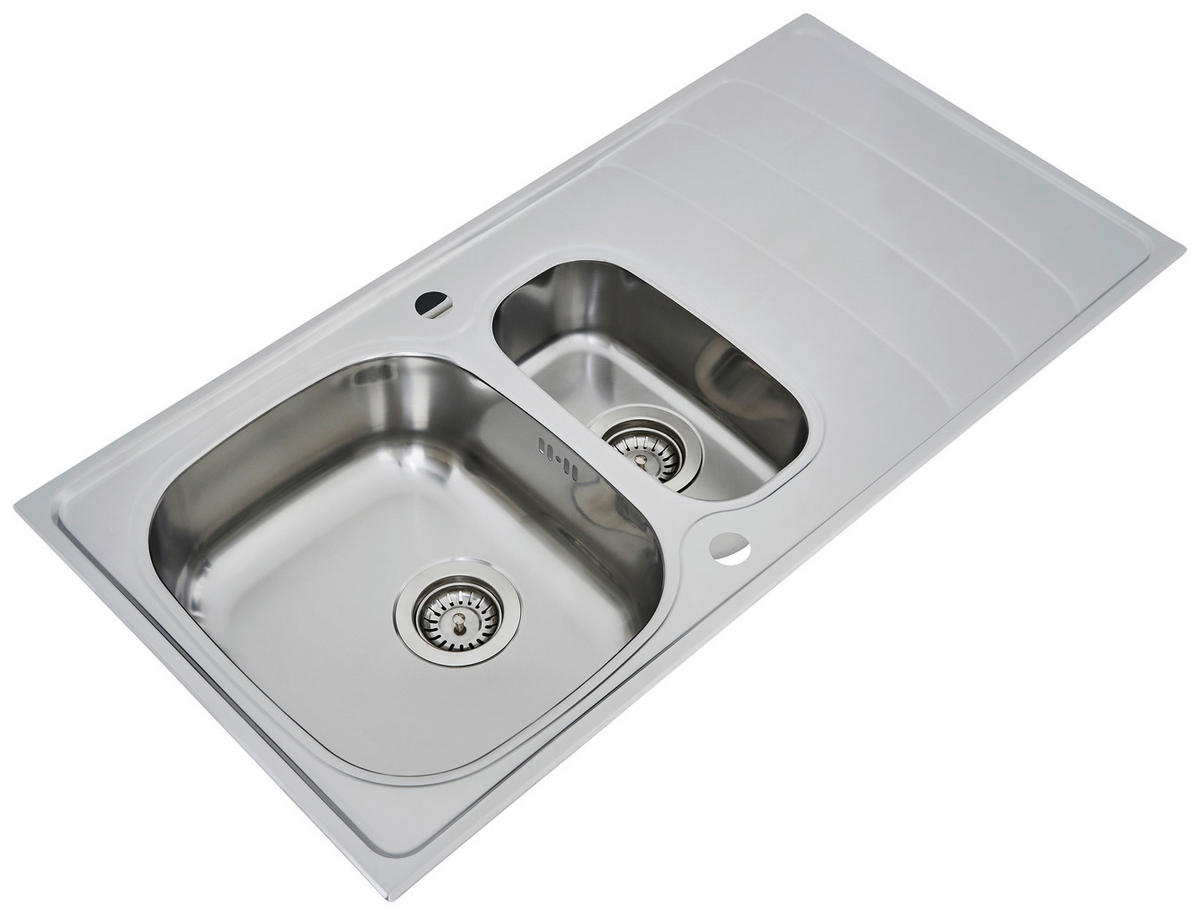 SPÜLE 1720MIAMI100X50  - Edelstahlfarben, Trend, Metall (100/19/50cm) - Respekta