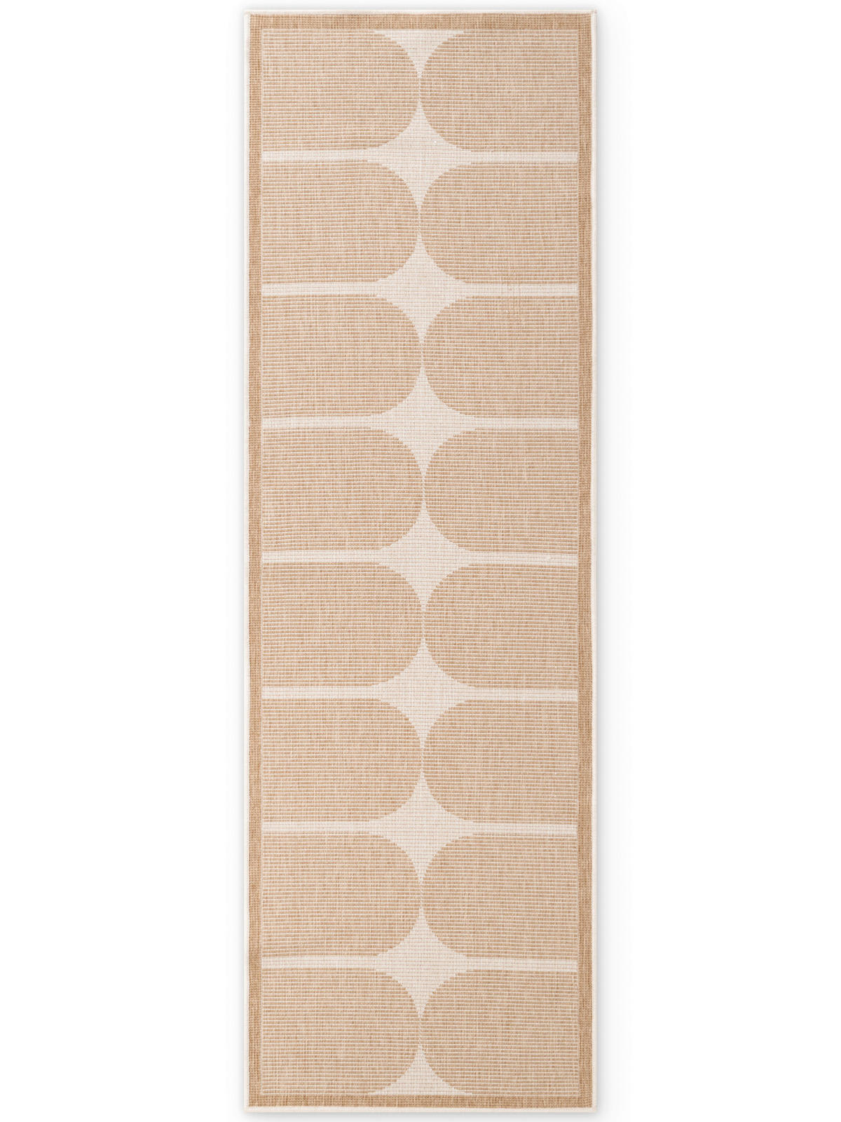 LÄUFER 80/250 cm Duet  - Sandfarben/Weiß, Design, Kunststoff (80/250cm)