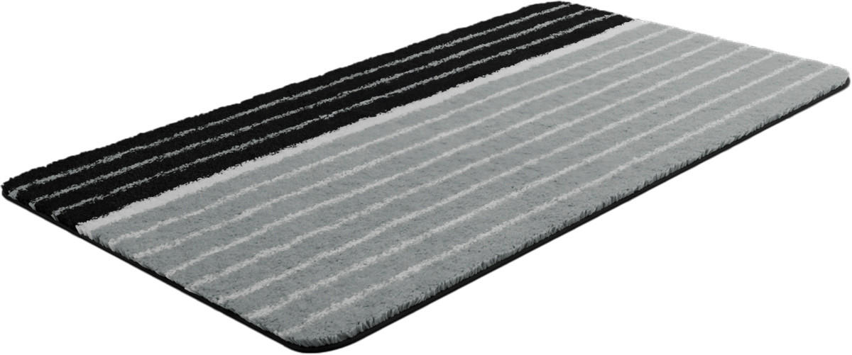 BADEMATTE Grau 70/120 cm  - Grau, Basics, Kunststoff/Textil (70/120cm) - Grund