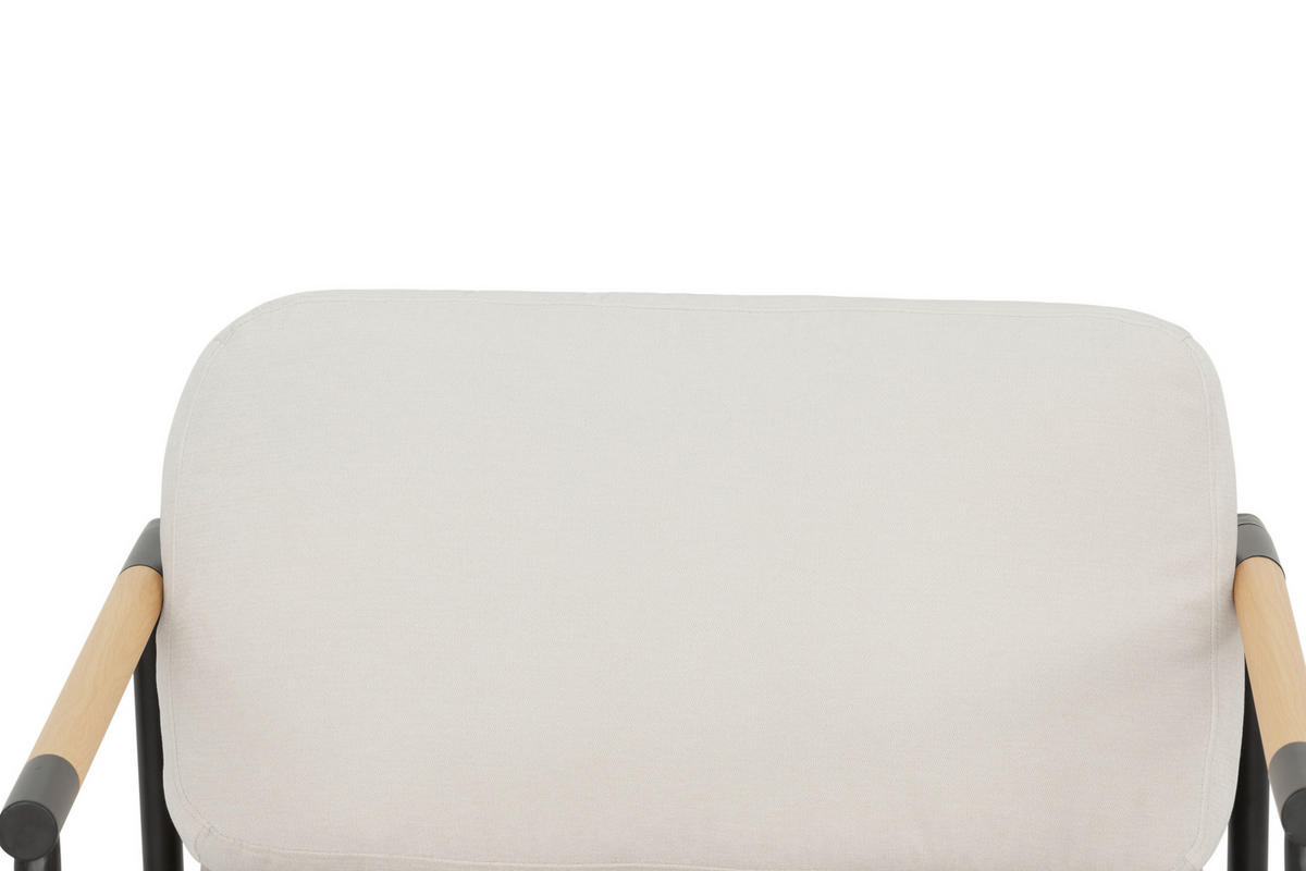 KŘESLO, textil, bílá - bílá/ořechovec, Trend, kov/textil (74/84.5/70.5cm) - MID.YOU