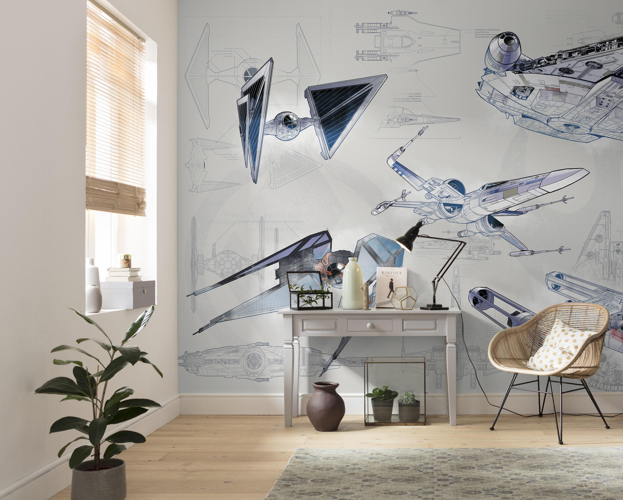 FOTOTAPETE - Blau/Grau, Trend, Textil (400/280cm) - Xora