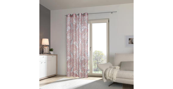 ÖSENVORHANG halbtransparent - Rosa, Design, Textil (140/245cm) - Esposa