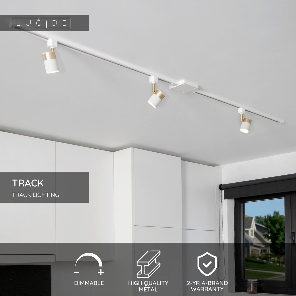 SCHIENENSYSTEM Track 7.8/3.5/1.8 cm   - Weiß, Basics, Metall (7.8/3.5/1.8cm) - Lucide