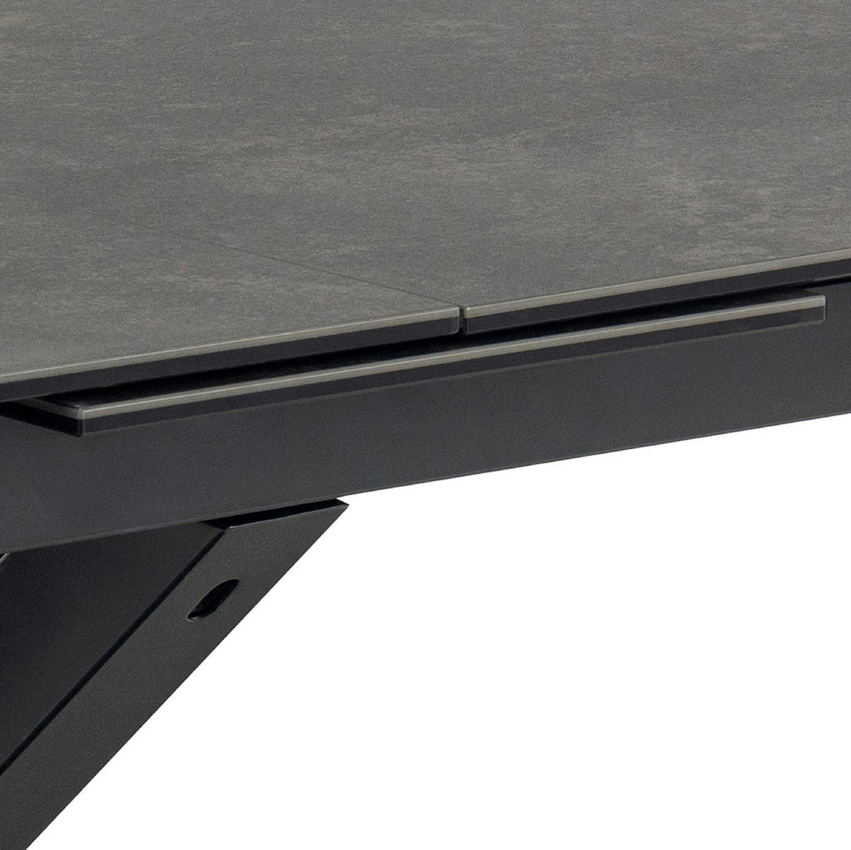 ESSTISCH Schwarz rechteckig  ausziehbar  - Schwarz, Design, Keramik/Metall (200-240/100/75,5cm) - MID.YOU