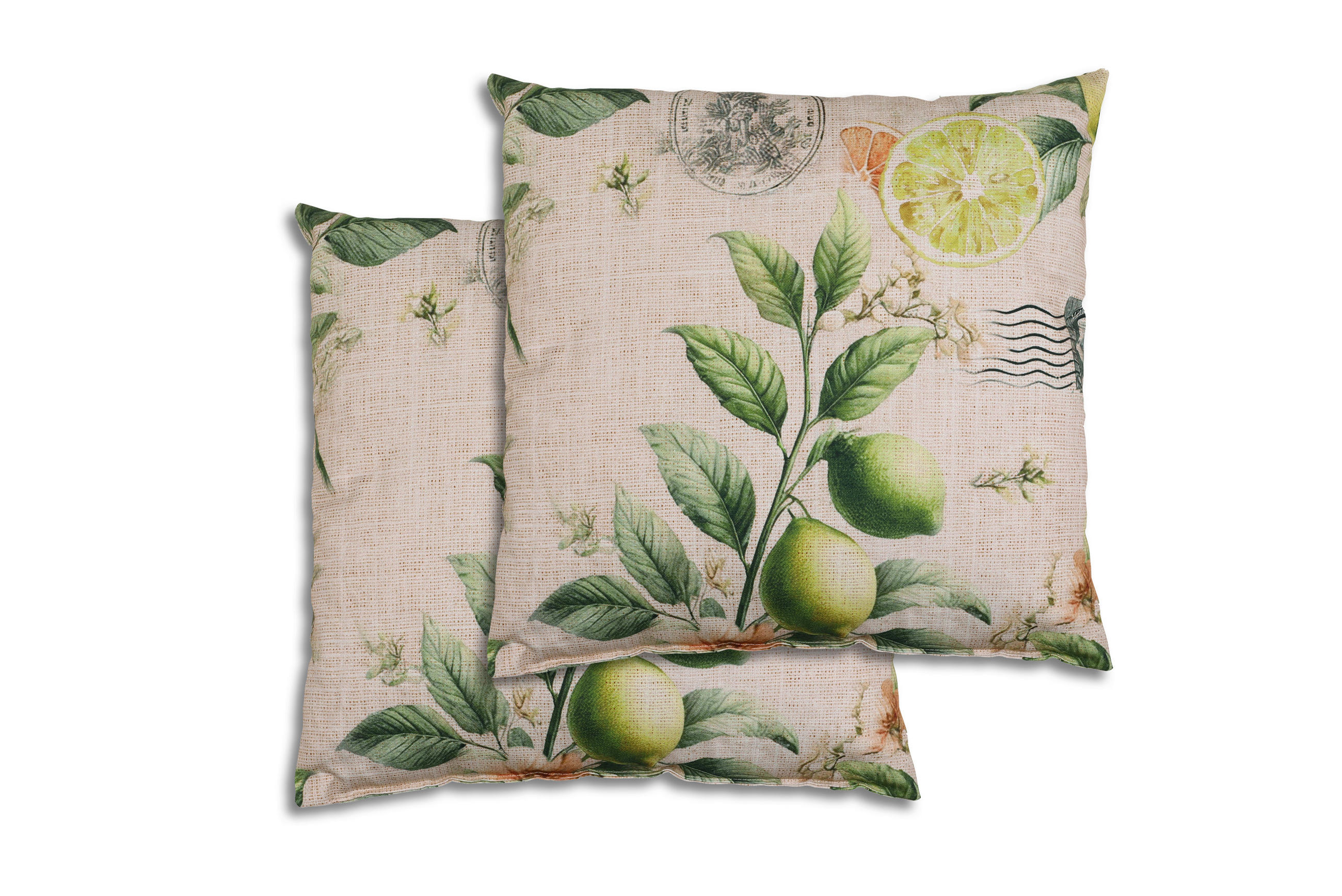 ZIERKISSENSET 2-teilig 48/48 cm  - Sandfarben/Gelb, Basics, Textil (48/48cm)