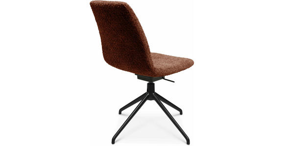 STUHL in Aluminium Bouclé Metall, Textil - Schwarz/Alufarben, Design, Textil/Metall (46/81,5-84,5/55cm) - Johann Jakob