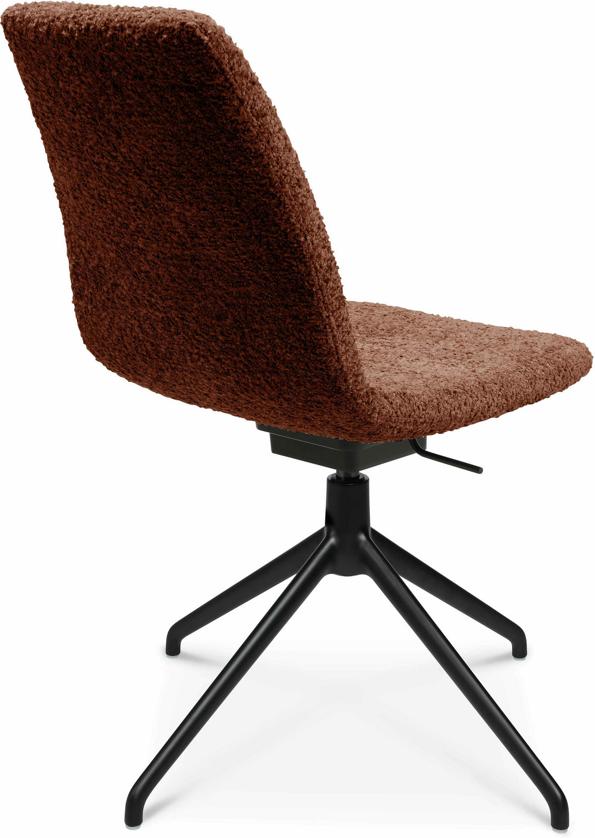 STUHL  in Aluminium Bouclé  - Schwarz/Alufarben, Design, Textil/Metall (46/81,5-84,5/55cm) - Johann Jakob