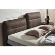 BOXSPRINGBETT 180/200 cm  in Dunkelbraun  - Dunkelbraun/Schwarz, Design, Textil/Metall (180/200cm) - Johann Jakob