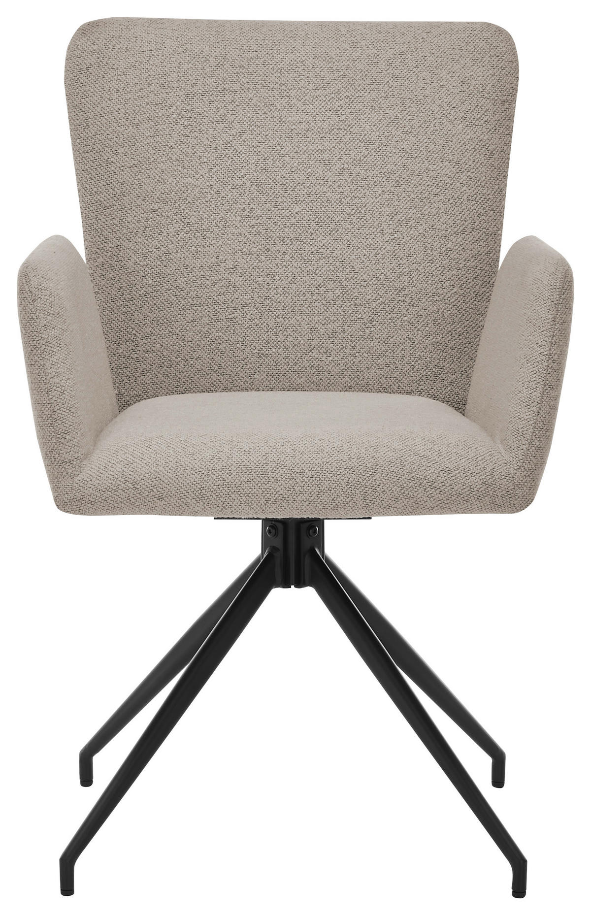 ARMLEHNSTUHL  in Stahl Bouclé  - Beige/Schwarz, Trend, Textil/Metall (57/86/61,5cm) - SetOne by Musterring