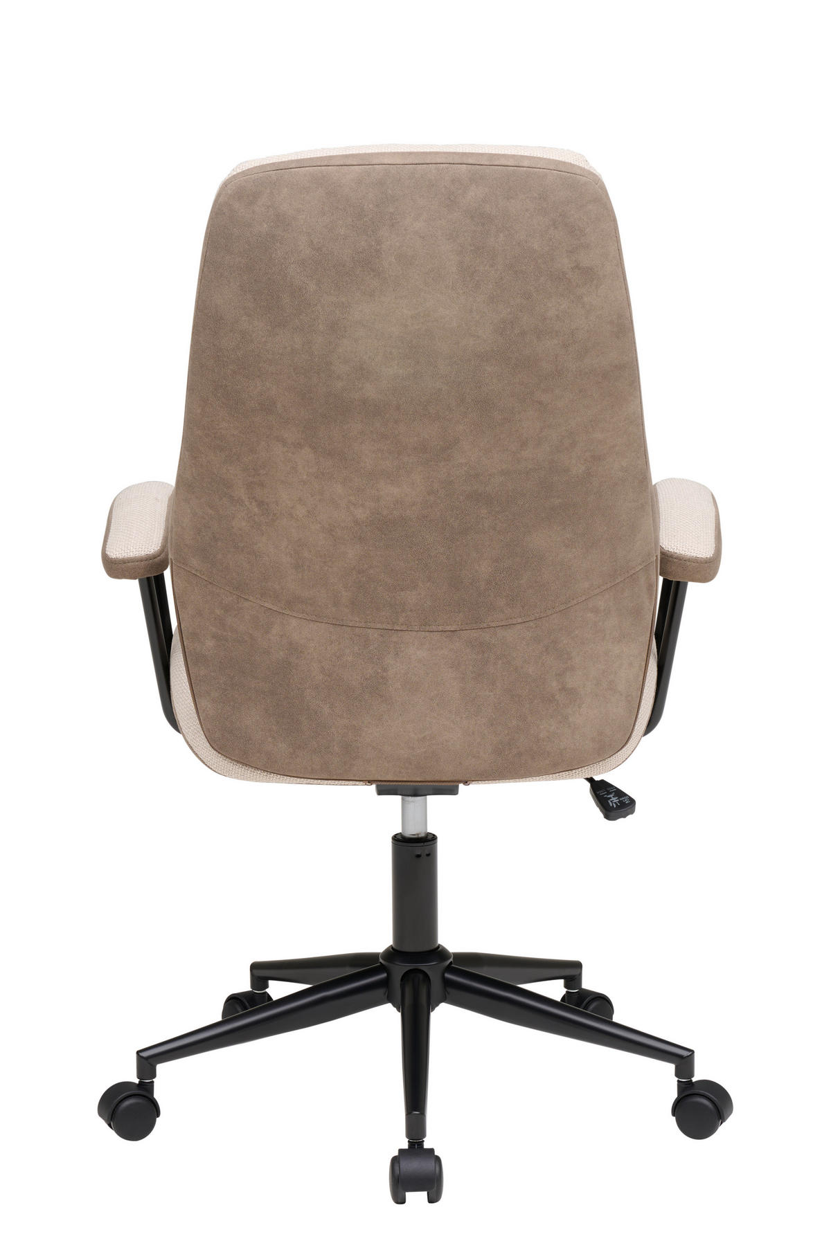 OTOČNÁ STOLIČKA, tkaná textília, béžová - čierna/béžová, Modern, kov/textil (64/103-113/66cm) - MID.YOU