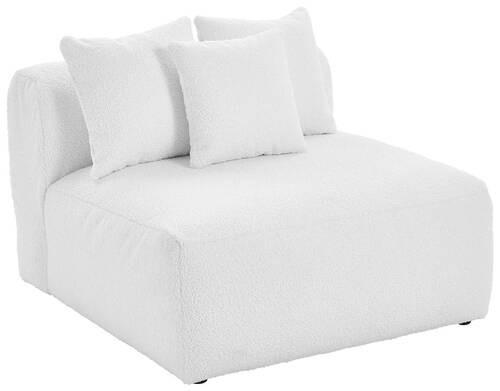 SOFAELEMENT in Flachgewebe, Teddystoff Weiss - Weiss, Trend, Textil (100/70/122cm) - Livetastic