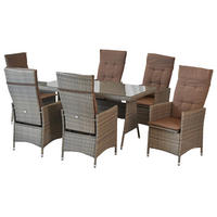 GARTENSET 13-teilig  - Beige/Grau, MODERN, Kunststoff/Textil (180/147/183cm) - Gardenson