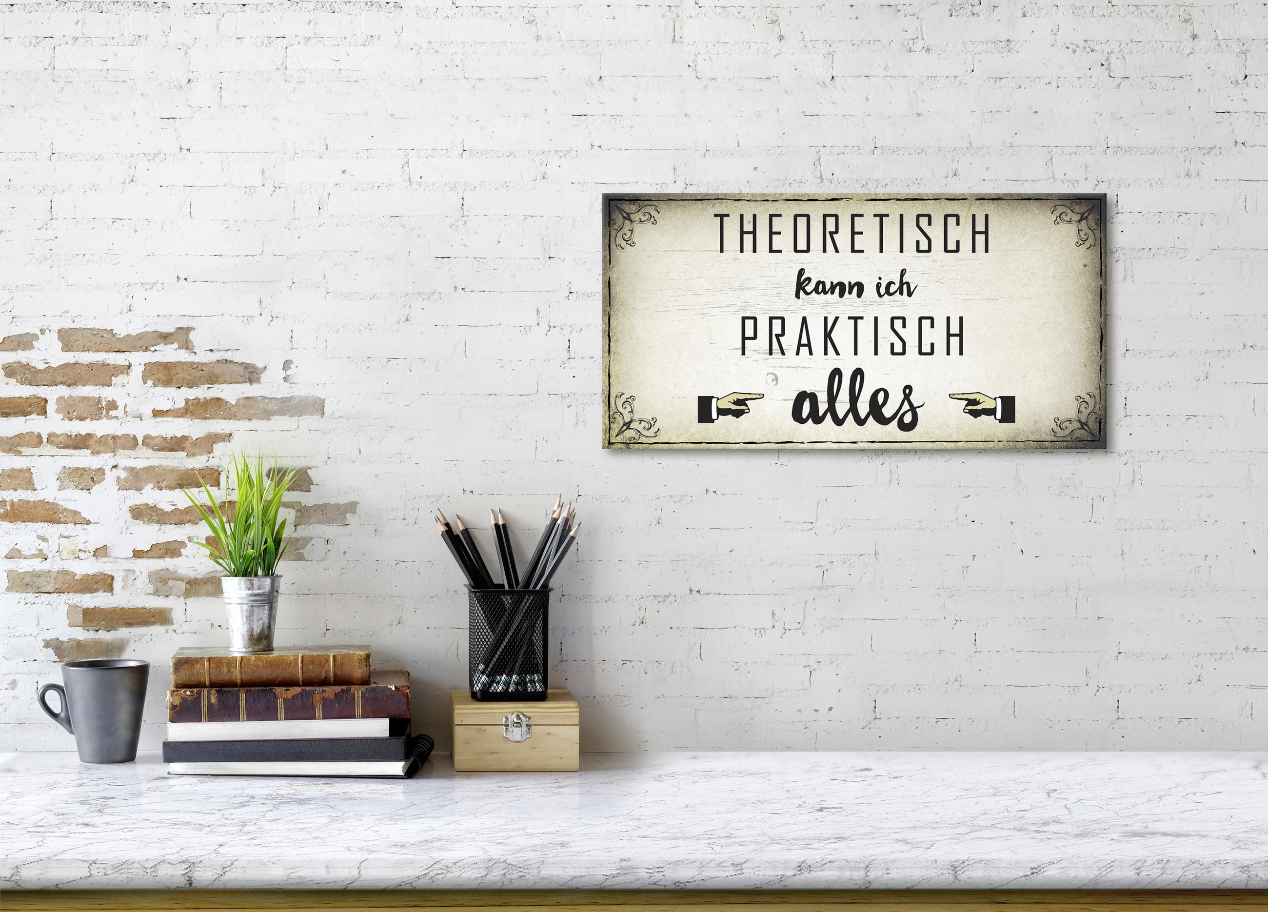 DEKOPANEEL Text 20/40 cm  - Multicolor, Basics, Holz (20/40cm) - Euroart