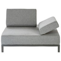LOUNGEECKTEIL Aluminium  - Anthrazit/Schwarz, Lifestyle, Textil/Metall (110/46/110cm) - Amatio