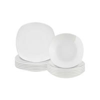 JEDÁLENSKÝ SERVIS, 12-dielne, porcelán - biela, Basics, keramika - Boxxx