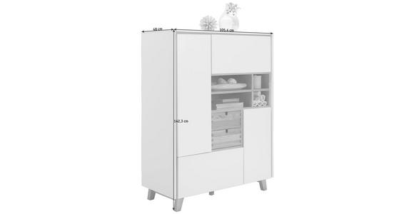 KOMMODE 105,4/142,3/48 cm - Eichefarben/Weiß, Design, Holz/Holzwerkstoff (105,4/142,3/48cm) - Novel