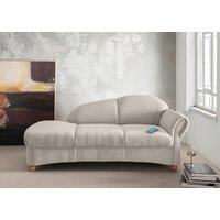 OTTOMANE in Mikrofaser Weiss  - Wildeiche/Weiss, Konventionell, Holz/Textil (190/84/86cm) - Livetastic