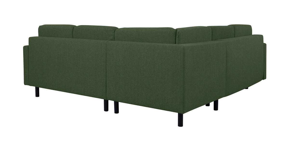 ECKSOFA in Grün  - Buchefarben/Grün, Design, Holz/Textil (242/242cm) - MID.YOU