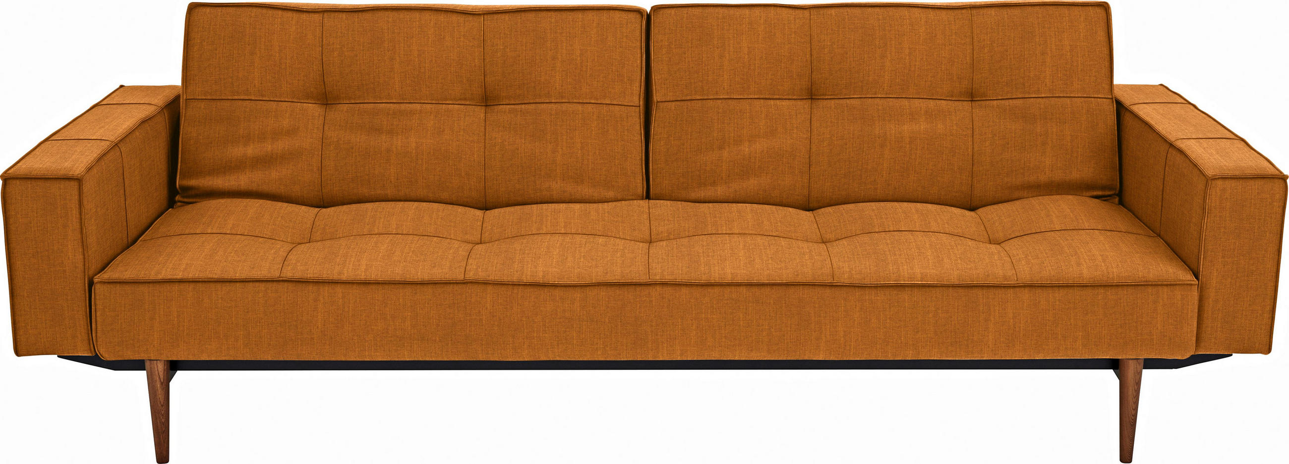 Schlafsofa in Holz, Metall, Textil Gelb