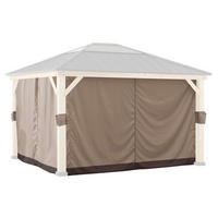 PAVILLON-SEITENTEIL  - Hellbraun, Basics, Kunststoff (340/220cm) - Modante