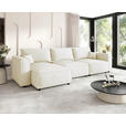 ECKSOFA Creme Webstoff Zierkissen, Rückenkissen, Rücken echt  - Creme/Schwarz, MODERN, Kunststoff/Textil (153/350cm) - Xora