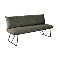 SITZBANK 180/90/70 cm Struktur Grün Metall  - Schwarz/Grün, Design, Textil/Metall (180/90/70cm) - Dieter Knoll