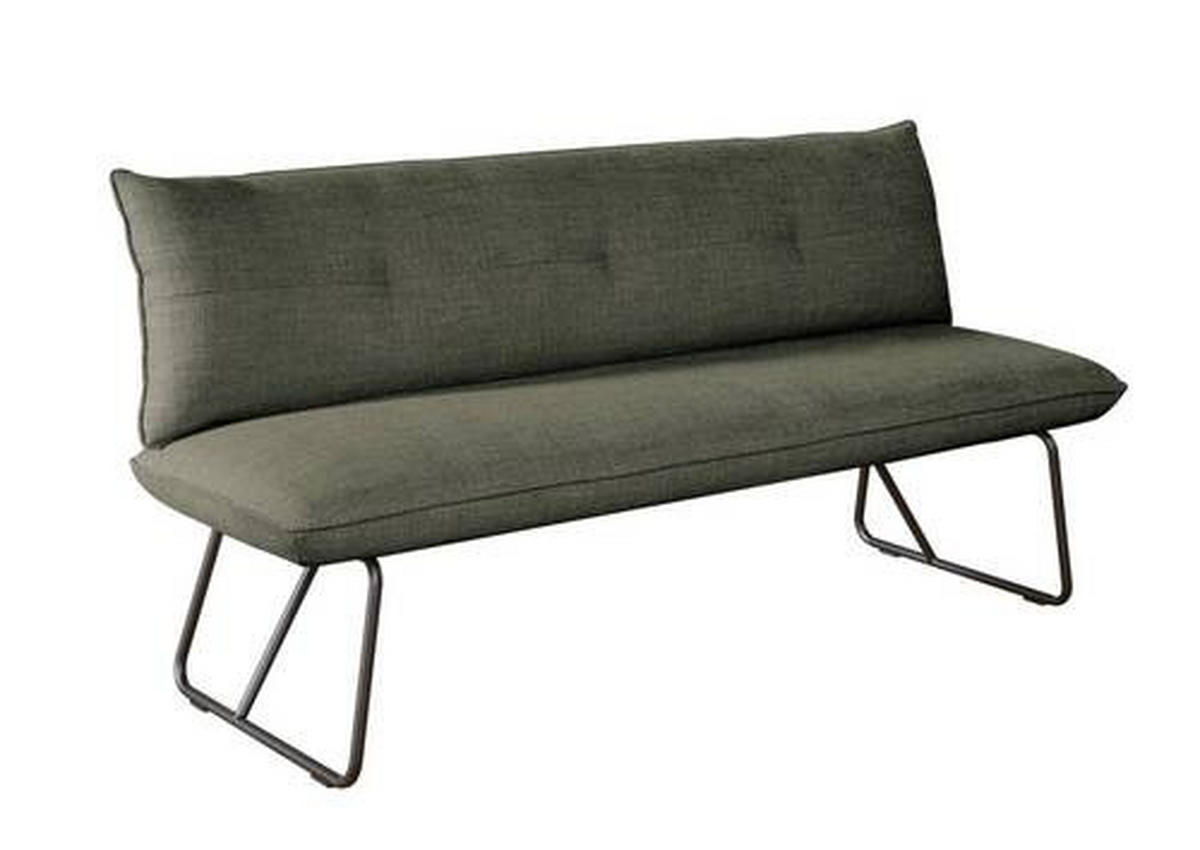 SITZBANK 180/90/70 cm Struktur Grün Metall  - Schwarz/Grün, Design, Textil/Metall (180/90/70cm) - Dieter Knoll