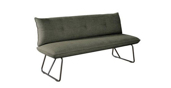 SITZBANK 180/90/70 cm Struktur Grün Metall  - Schwarz/Grün, Design, Textil/Metall (180/90/70cm) - Dieter Knoll