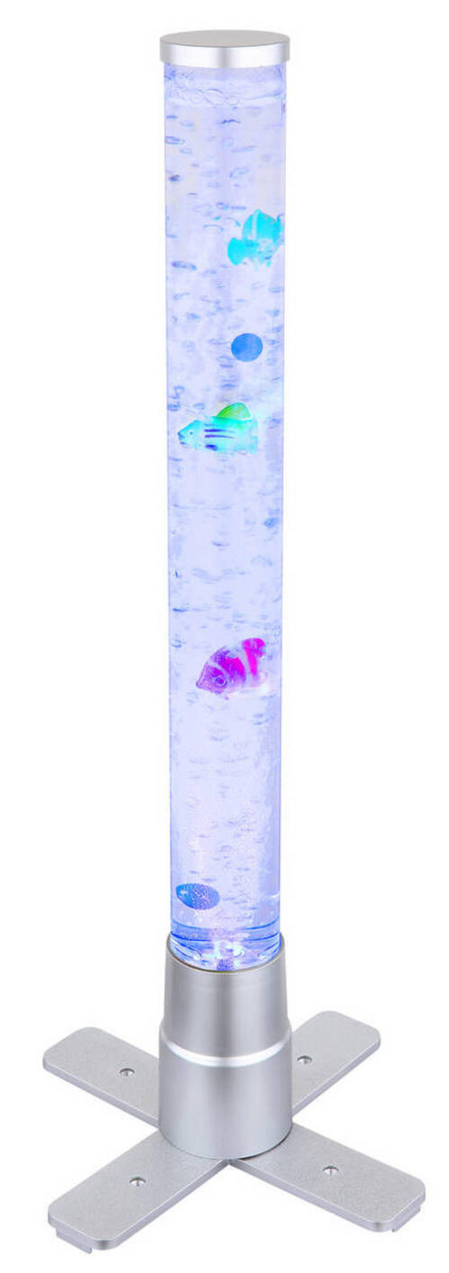 LED SVJETILJKA PODNA  - srebrne boje/prozirno, Basics, plastika (24,6/24,6/61,1cm) - Globo