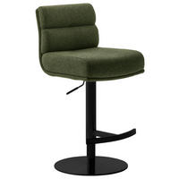 BARHOCKER Webstoff Schwarz, Olivgrün Stahl Stoffauswahl, Typenauswahl, Gestellauswahl  - Schwarz/Olivgrün, Design, Textil/Metall (43/84/52cm) - Dieter Knoll