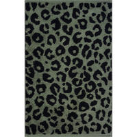 GÄSTETUCHSET Leo Schwarz, Olivgrün 2-teilig 30/50 cm  - Schwarz/Olivgrün, Design, Textil (30/50cm) - Cawoe