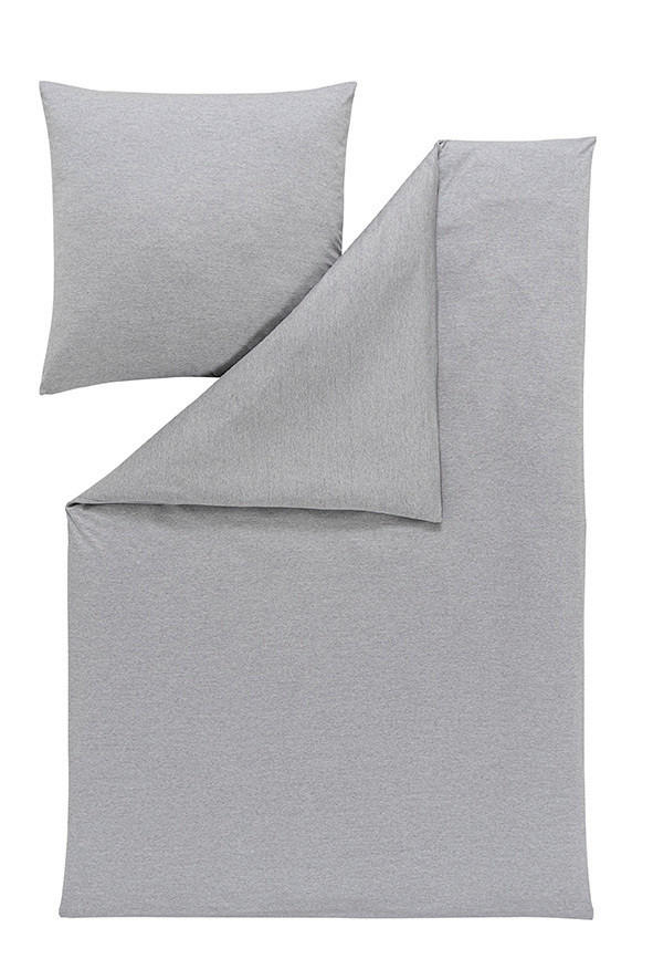 BETTWÄSCHE Takoma Interlock-Jersey 155/220 cm - Grau, KONVENTIONELL, Textil (155/220cm) - Estella