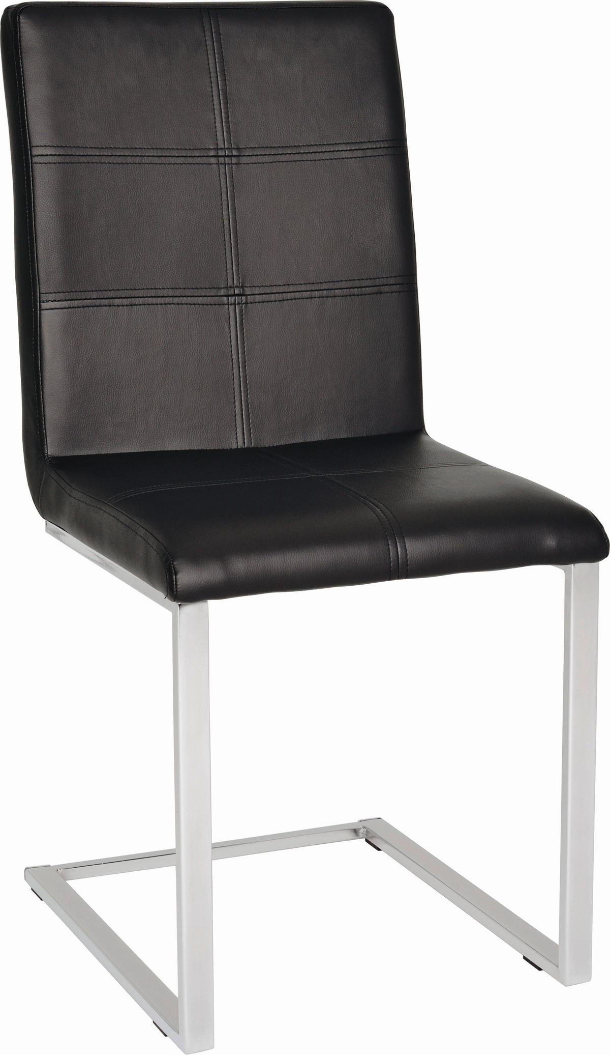 NIHAJNI STOL, kovina, tekstil črna, barve kroma  - barve kroma/črna, Design, kovina/tekstil (44/91/52cm) - Carryhome