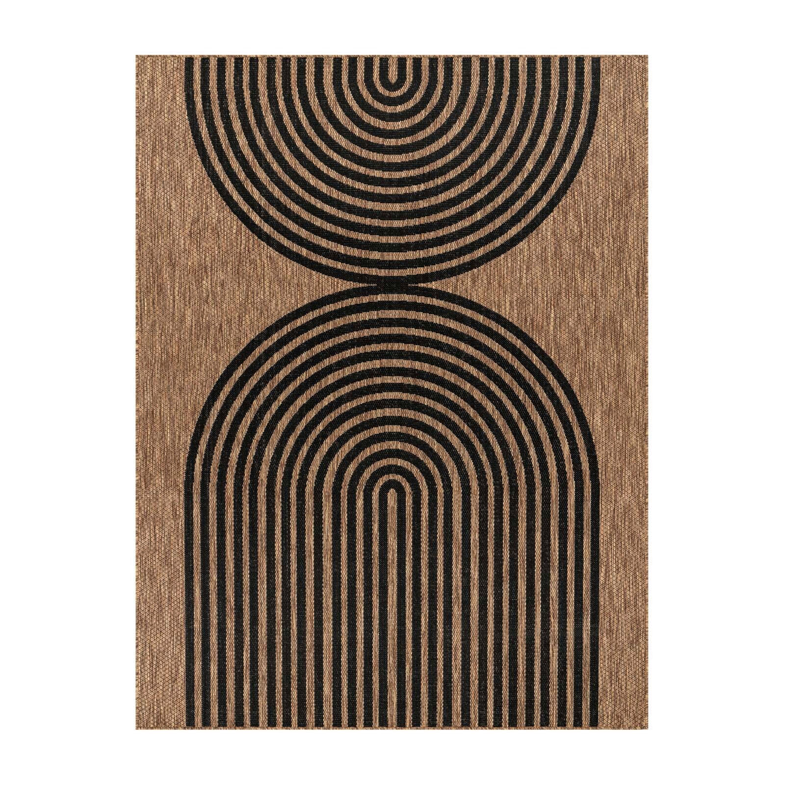 OUTDOORTEPPICH  für Terrasse und Balkon 140/200 cm Columbia Fashion Schwarz  - Schwarz, Basics, Textil (140/200cm) - Novel