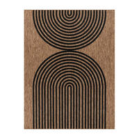 OUTDOORTEPPICH  für Terrasse und Balkon 140/200 cm Columbia Fashion Schwarz  - Schwarz, Basics, Textil (140/200cm) - Novel